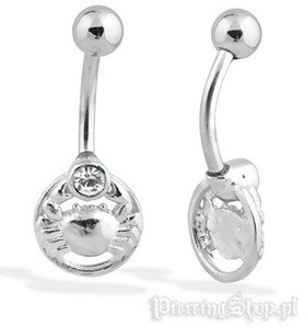 kolczyk do pępka ZNAKI ZODIAKU - SKORPION [BST790]