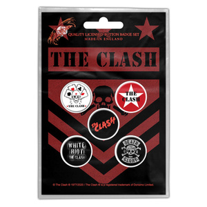 zestaw 5 szt. przypinek THE CLASH - LONDON CALLING