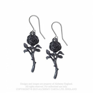 kolczyki ROMANCE OF THE BLACK ROSE (para)