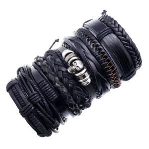 bransoletka BOHO BLACK - SKULL, zestaw 10 bransoletek bransoletka BOHO BLACK - SKULL, zestaw 10 bransoletek