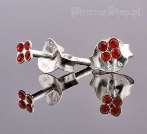 kolczyki do uszu KWIATEK RED [STF-219]