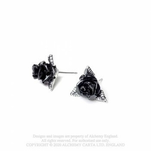 kolczyki BLACK ROSE (para)