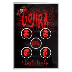 zestaw 5 szt. przypinek GOJIRA - FORTITUDE