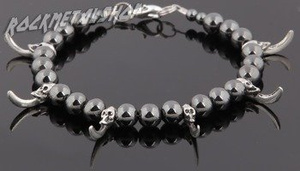 bransoleta SKULLS & CLAWS black