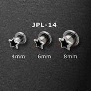 PIERCING TUNEL GWIAZDA BLACK [JPL-14]