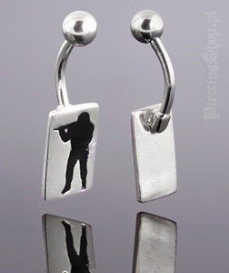 kolczyk do pępka KARABIN