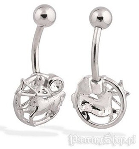 kolczyk do pępka ZNAKI ZODIAKU - STRZELEC [BST795]