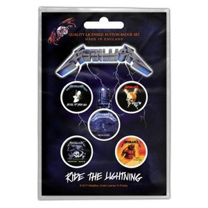 zestaw 5 szt. przypinek METALLICA - RIDE THE LIGHTNING zestaw 5 szt. przypinek METALLICA - RIDE THE LIGHTNING