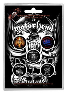 zestaw 5 szt. przypinek MOTORHEAD