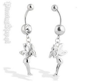 kolczyk do pępka FAIRY oczko crystal [BST724]