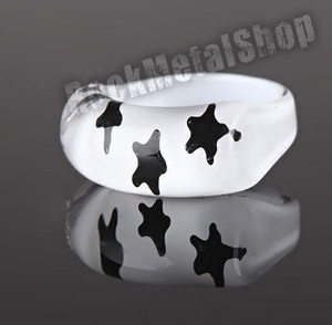 pierścień STARS biały