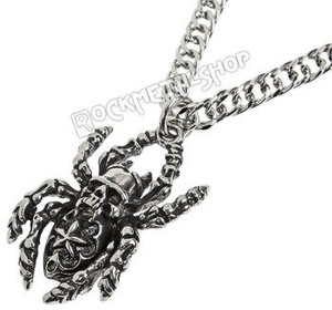wisior + łańcuch SKULL - SPIDER