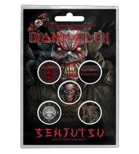 zestaw 5 szt. przypinek IRON MAIDEN - SENJUTSU