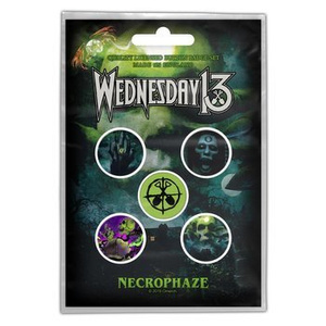 zestaw 5 szt. przypinek WEDNESDAY 13 - NECROPHAZE