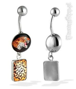 kolczyk do pępka LEOPARD [CRP18]