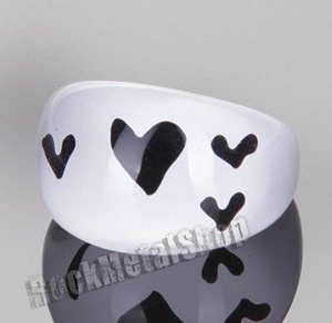 pierścień HEARTS white pierścień HEARTS white