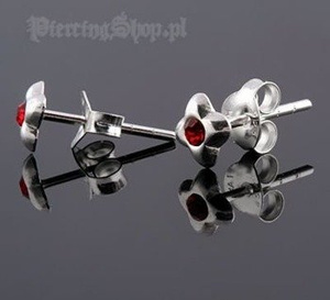 kolczyki do uszu KWIATEK CZER