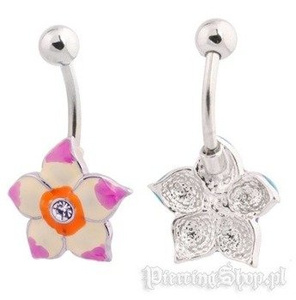 kolczyk do pępka KWIATEK E [BST182]