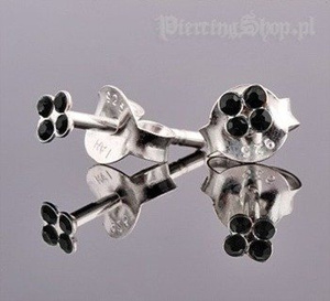 kolczyki do uszu KWIATEK BLK [STF-219]