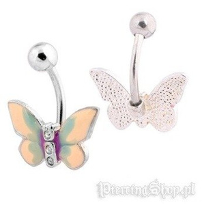 kolczyk do pępka MOTYLEK B [BST185]