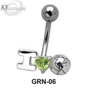 kolczyk do pępka I LOVE ... GRN-06
