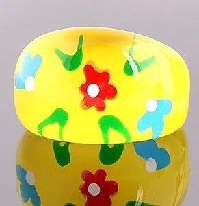 pierścień FLORAL żółty