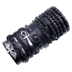 bransoletka BOHO BLACK, zestaw 12 bransoletek bransoletka BOHO BLACK, zestaw 12 bransoletek