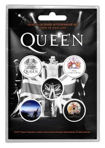 zestaw 5 szt. przypinek QUEEN - FREDDIE