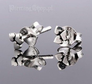 kolczyki do uszu TRZY SERCA kolczyki do uszu TRZY SERCA