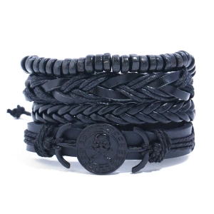 bransoletka BOHO GOTHIC - SKULL, zestaw 4 bransoletek bransoletka BOHO GOTHIC - SKULL, zestaw 4 bransoletek