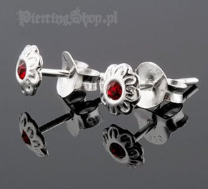 kolczyki do uszu KWIATEK CZER