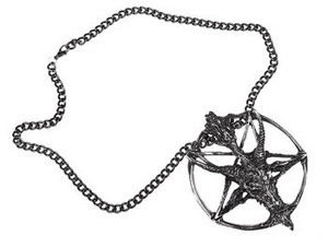 wisior + łańcuch PENTAGRAM BAPHOMET
