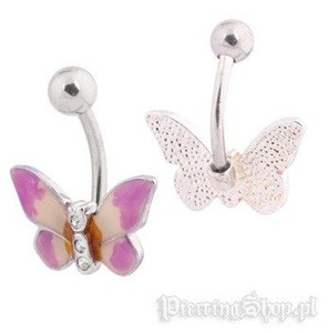 kolczyk do pępka MOTYLEK E [BST185]