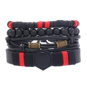 bransoletka BOHO BLACK, zestaw 4 bransoletek bransoletka BOHO BLACK, zestaw 4 bransoletek