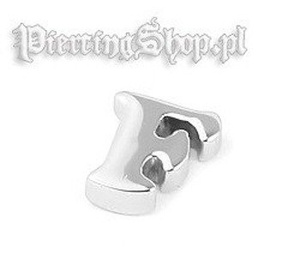 NAKRęTKA OZDOBNA LITERA F gwint 1,6mm