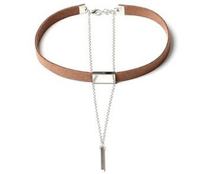 naszyjnik SILVER CHOKER BROWN naszyjnik SILVER CHOKER BROWN