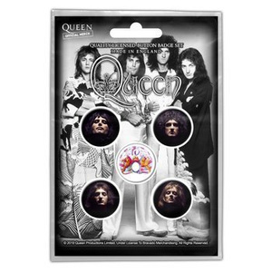 zestaw 5 szt. przypinek QUEEN - FACES