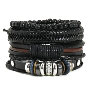 bransoletka BOHO BLACK, zestaw 4 bransoletek bransoletka BOHO BLACK, zestaw 4 bransoletek