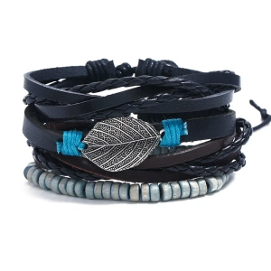 bransoletka BOHO - LEAF, zestaw 4 bransoletek bransoletka BOHO - LEAF, zestaw 4 bransoletek