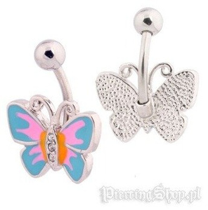 kolczyk do pępka MOTYLEK C [BST181]