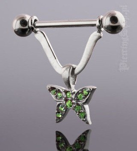 KOLCZYK DO SUTKA SZTANGA MOTYL ZIEL