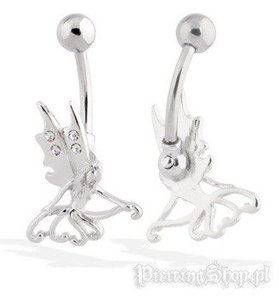 kolczyk do pępka WRÓŻKA 2 crystal [BST781]