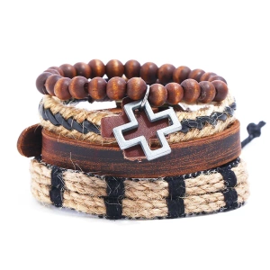 bransoletka BOHO - CROSS, zestaw 4 bransoletek bransoletka BOHO - CROSS, zestaw 4 bransoletek