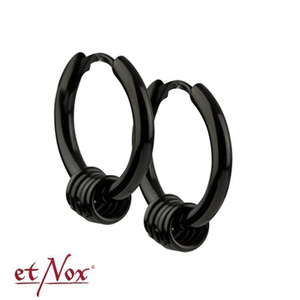 kolczyki RINGS BLACK, para kolczyki RINGS BLACK, para