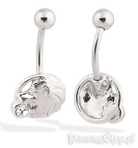 kolczyk do pępka ZNAKI ZODIAKU - LEW [BST784]