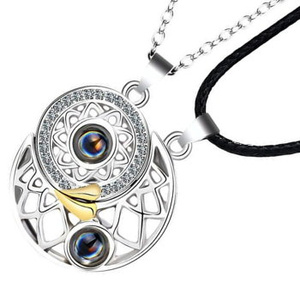 naszyjnik MOON AND SUN SILVER, magnetyczny naszyjnik MOON AND SUN SILVER, magnetyczny