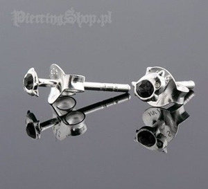 kolczyki do uszu DELFIN BLK [STF-210]